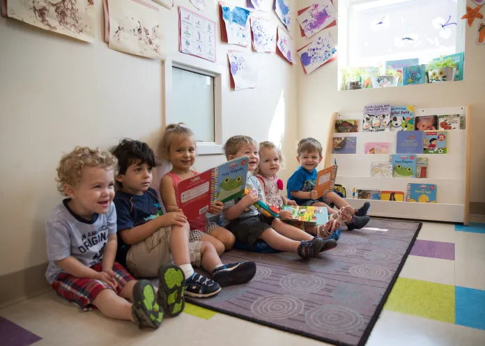 Kids with books